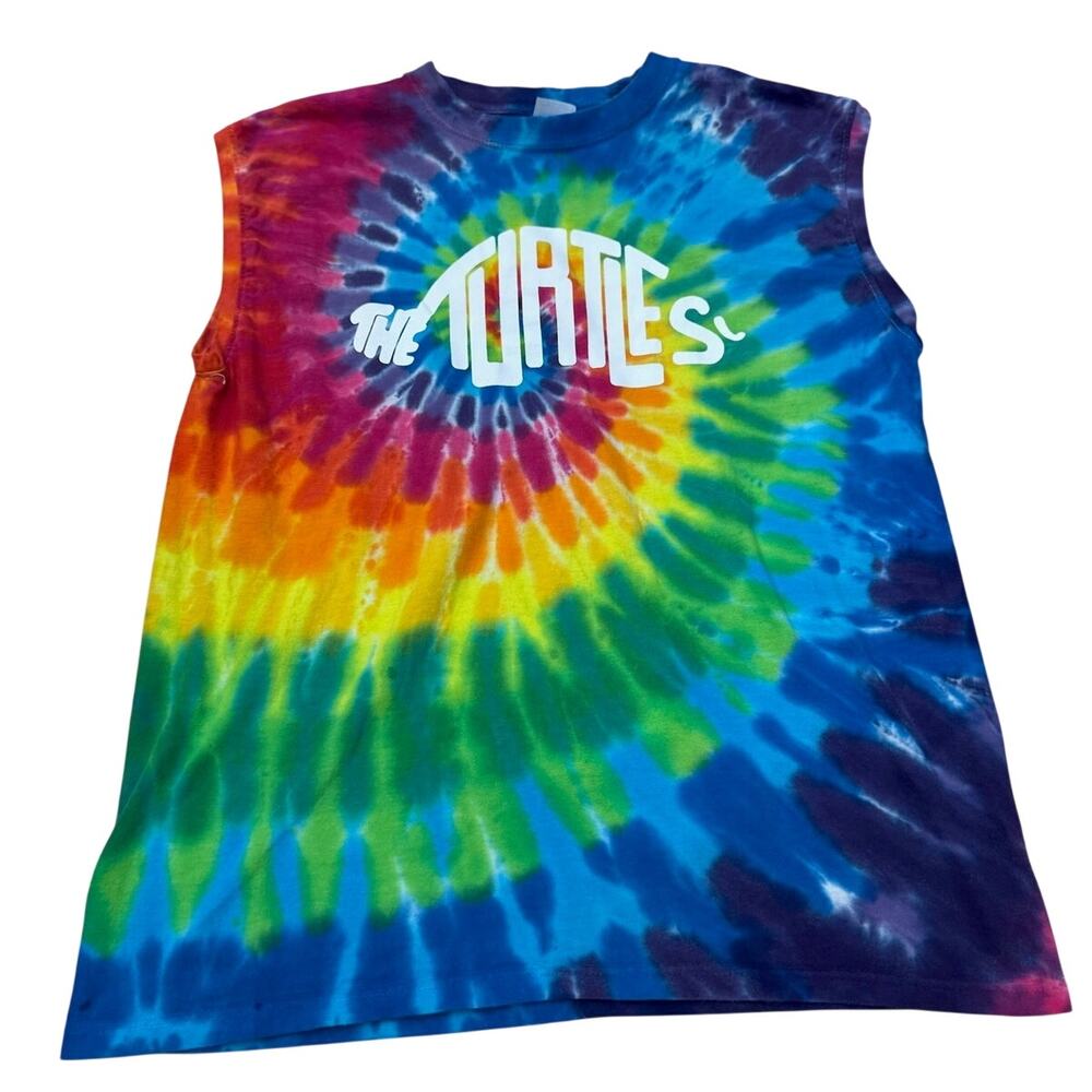 The Turtles band Vintage 90s Tie Dye sleeveless shirt Size Large